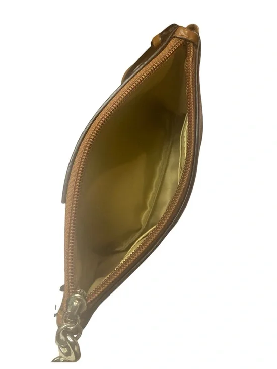 Coach Pebbled Leather Wristlet in Caramel Brown - Picture 4 of 4